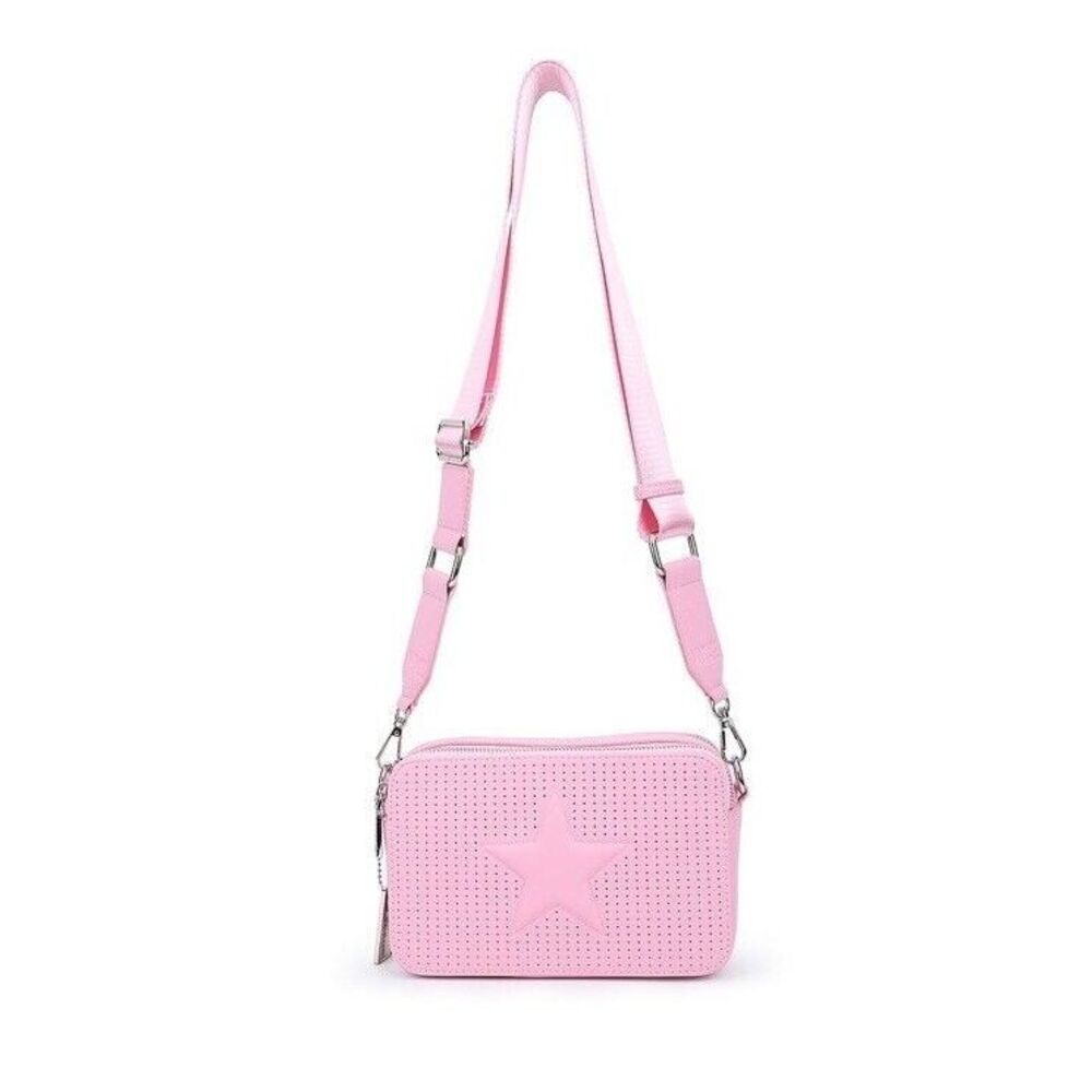 VINTAGE HAVANA Henna Star Crossbody PINK Camera Bag Purse EUC